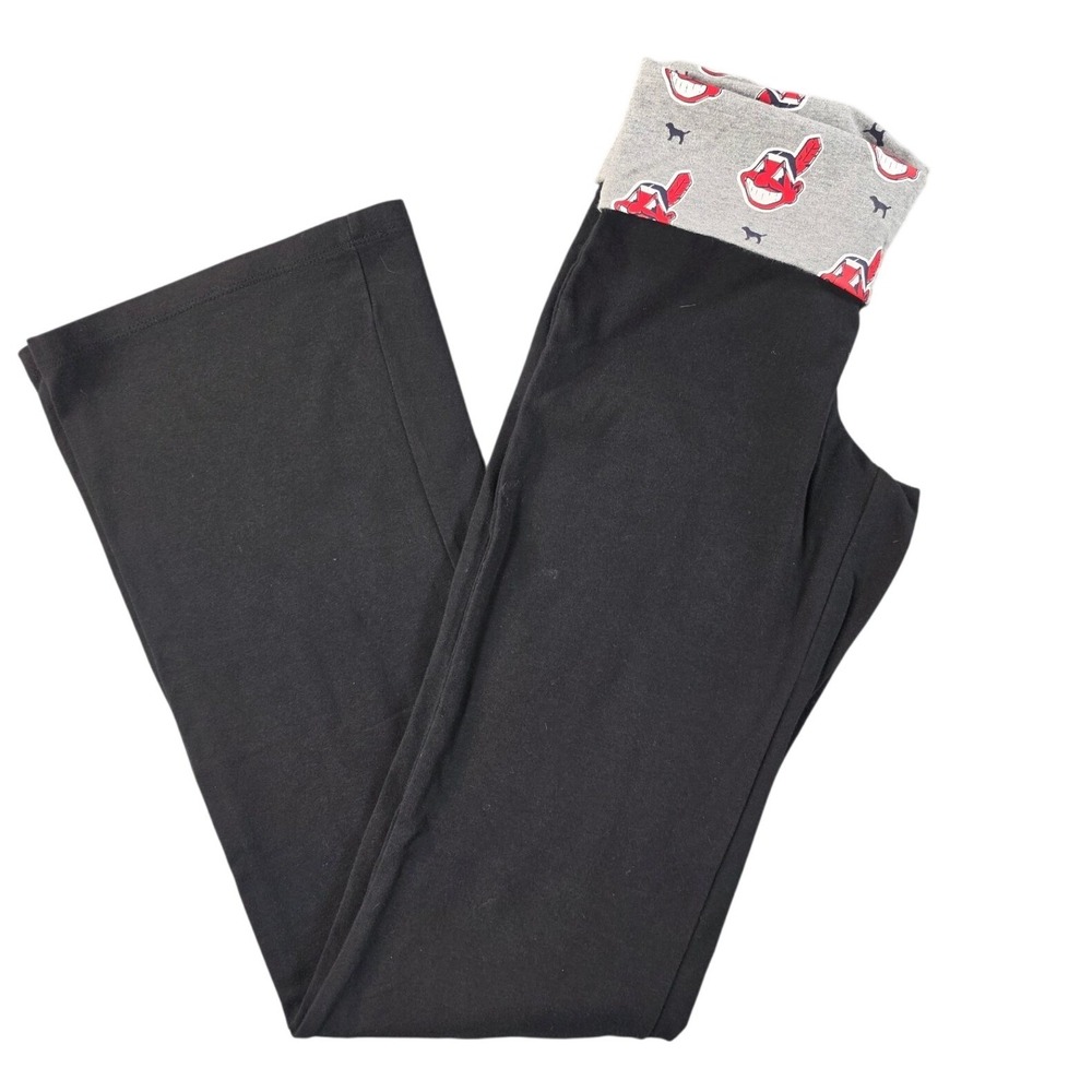 PINK Victoria's Secret Cleveland Indians Yoga Pants XS MLB Foldover Flare‎